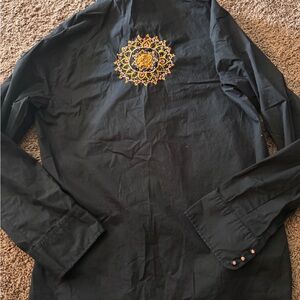 Men’s Mandala button down long sleeve